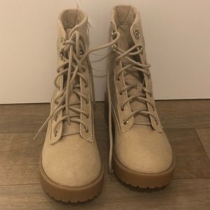 H&M tan combat boots